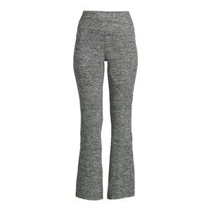 Avia Women's Grey/Green Supersoft Brushed Flare Pants, Size S, NWT